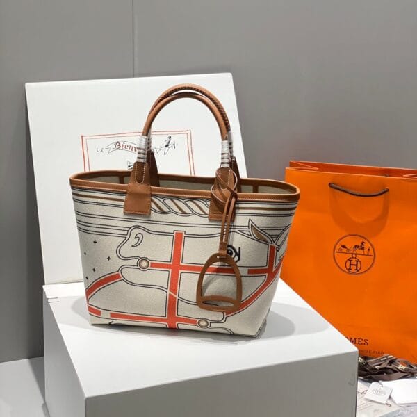 Hermes Steeple 28 bag(high-end grade) Beige - Image 2