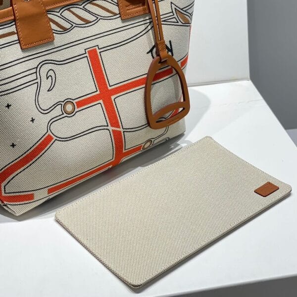 Hermes Steeple 28 bag(high-end grade) Beige - Image 5
