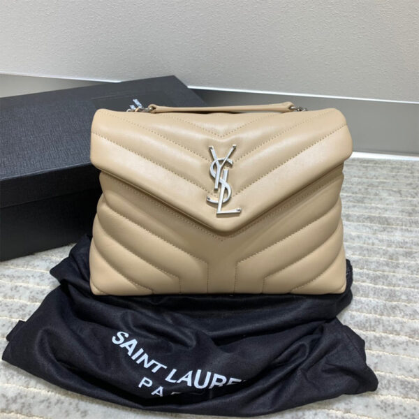 YSL LOULOU SMALL CHAIN BAG Beige - Image 2