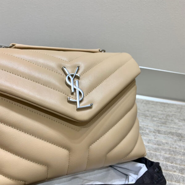 YSL LOULOU SMALL CHAIN BAG Beige - Image 6