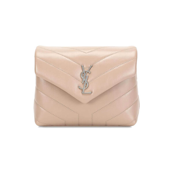 YSL LOULOU SMALL CHAIN BAG Beige