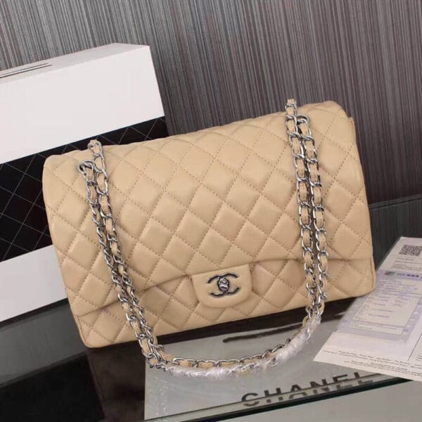 CHANEL Classic Maxi Handbag Lake Blue - Image 2