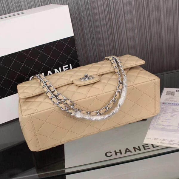 CHANEL Classic Maxi Handbag Lake Blue - Image 5