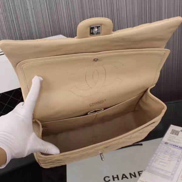 CHANEL Classic Maxi Handbag Lake Blue - Image 8