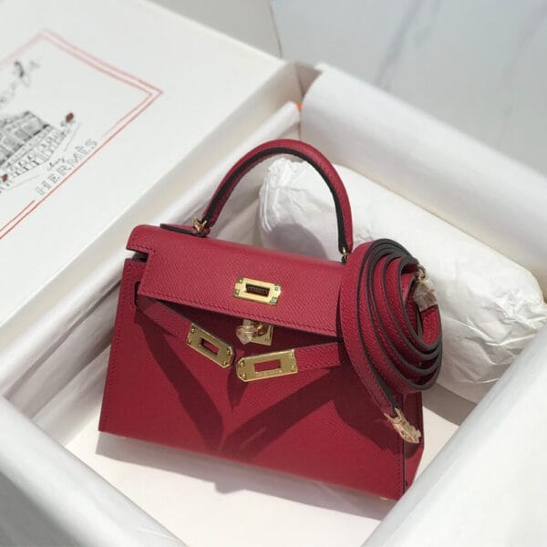 Hermes Mini Kelly II(High-end Grade) Red - Image 4