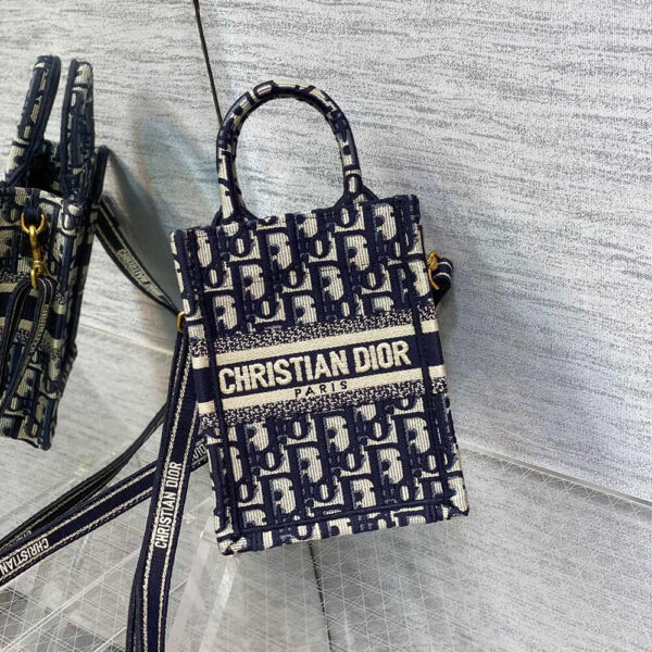 Mini Vertical Dior Book Tote black - Image 2