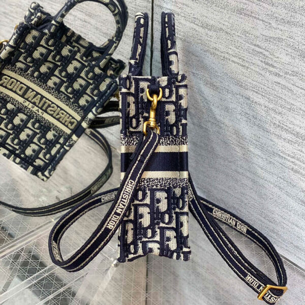 Mini Vertical Dior Book Tote black - Image 3