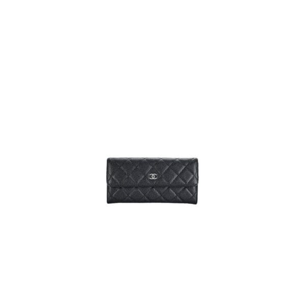 Chanel classic long wallet black