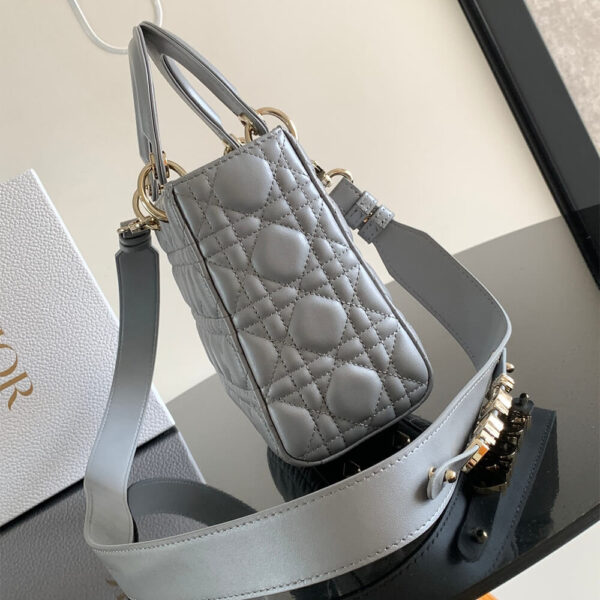 Small Lady Dior My ABCDior Bag Medium grey - Image 3