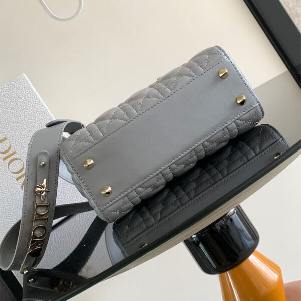 Small Lady Dior My ABCDior Bag Medium grey - Image 6