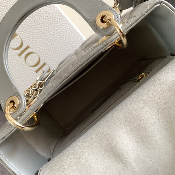 Small Lady Dior My ABCDior Bag Medium grey - Image 8