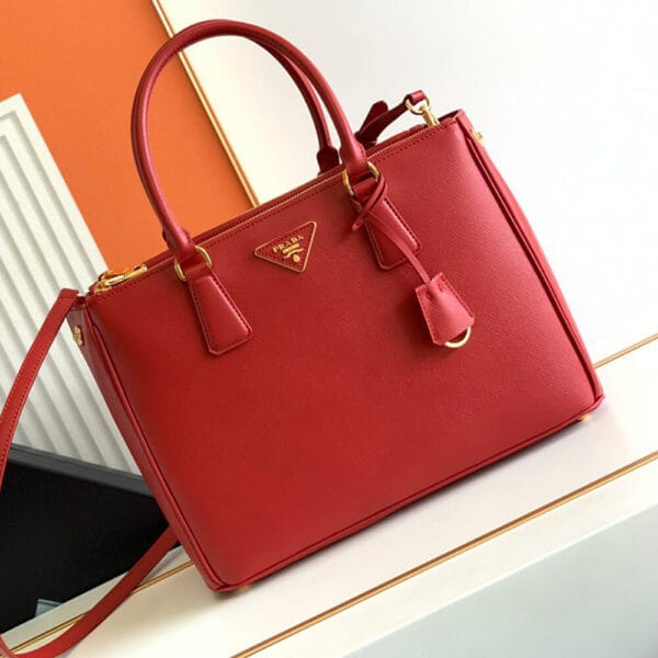 Large Prada Galleria Saffiano leather bag Red - Image 2