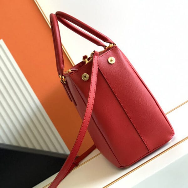 Large Prada Galleria Saffiano leather bag Red - Image 3