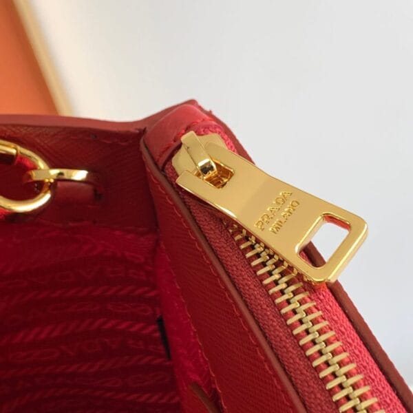 Large Prada Galleria Saffiano leather bag Red - Image 6